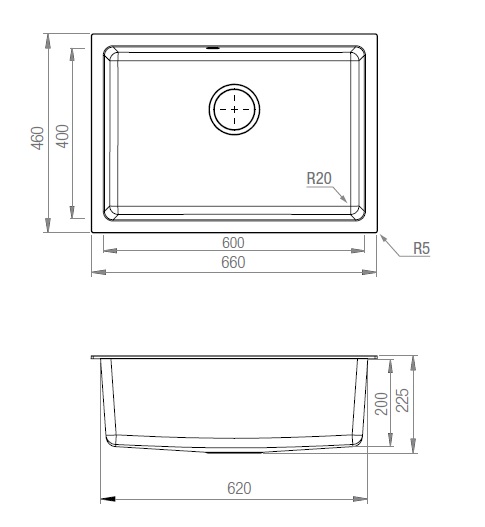 CUBETA GRT TI 6040 BLANCO