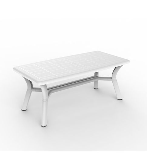 MESA ORQUIDEA (VALS) 180X90 BLANCA