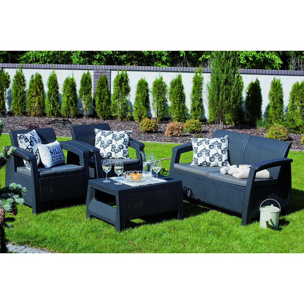 SET CORFU LOUNGE GRIS