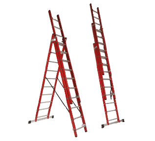 ESCALERA FIBRA 3X12 3,50+3,50+3,50 (8,85M)