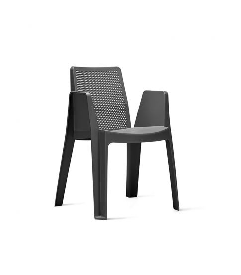 SILLA CON BRAZOS PLAY GRIS ANTRACITA