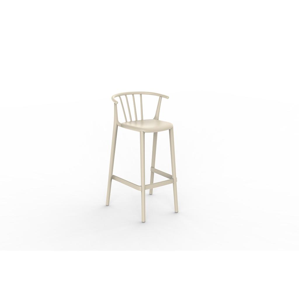 TABURETE WOODY ALTO MARFIL