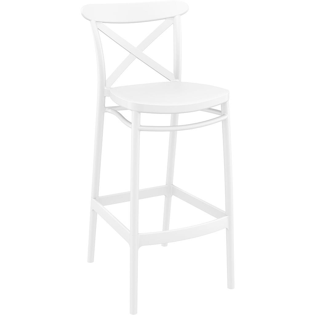 TABURETE CROSS BAR 75 BLANCO