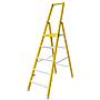 ESCALERA DE FIBRA DE TIJERA CÓNICA CON PLATAFORMA Y PELDAÑO ANCHO 60 mm